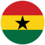 Ghana Round Circle Sticker