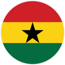 Ghana Round Circle Sticker