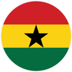 Ghana Round Circle Sticker