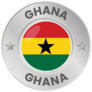 Ghana Silver Medal Sticker
