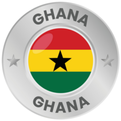 Ghana Silver Medal Sticker