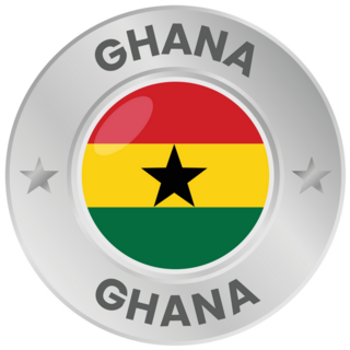 Ghana Silver Medal Sticker