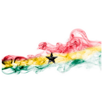 Ghana Smoke Flag Sticker