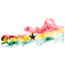 Ghana Smoke Flag Sticker