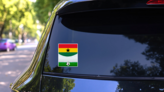 Ghana Soccer Sticker on a Rear Car Window (New) example
