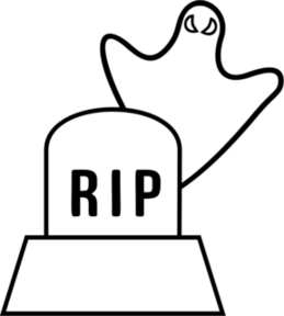 Ghost Behind A Tombstone Sticker