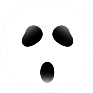 Ghost Eyes and Mouth Sticker