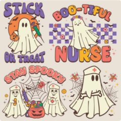 Ghost Nurse Sticker Sheet