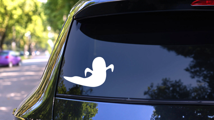 Ghost Silhouette Sticker on a Rear Car Window (New) example