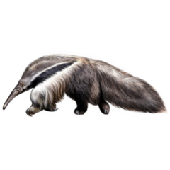 Giant Anteater Realistic Illustration Sticker