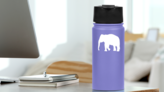 Giant Elephant Sticker on a Water Bottle (New) example