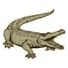 Giant Rough Scaly Crocodylia Sticker