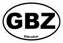 Gibraltar Gbz Oval Sticker