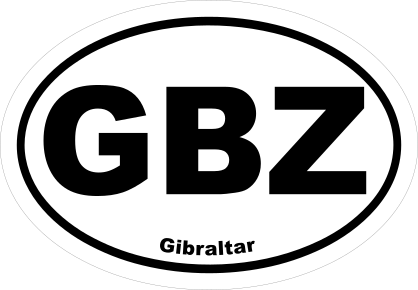 Gibraltar Gbz Oval Sticker