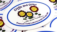 Giggle And Grow Preschool Custom Oval Stickers