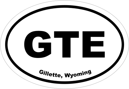 Gillette, Wyoming Oval Stickers