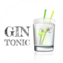 Gin And Tonic Lettering Sticker