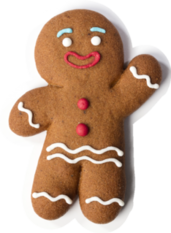 Gingerbread Classic Cookie Hero Isolated Sticker