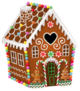 Gingerbread House With Christmas Candies, Gingerbread Man Sticker