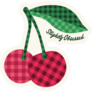 Gingham Cherry Sticker