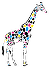 Giraffe Abstract Illustration Sticker