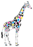 Giraffe Abstract Illustration Sticker