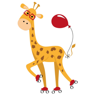 Giraffe Blades Sticker