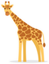 Giraffe In A Cartoon Style Sticker