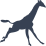 Giraffe Running Sticker