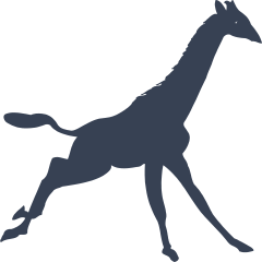 Giraffe Running Sticker