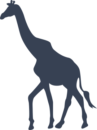 Giraffe Walking Silhouette Sticker