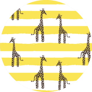 Giraffe Yellow Stripes Pattern Sticker