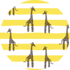 Giraffe Yellow Stripes Pattern Sticker