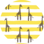 Giraffe Yellow Stripes Pattern Sticker