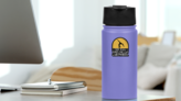Girl Cartwheel Sticker on a Water Bottle (New) example