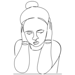 Girl Covering Her Ears Sticker