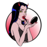 Girl Demon Doing Makeup Sticker
