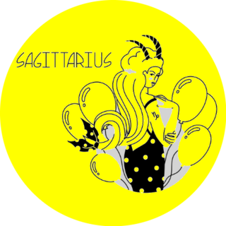 Girl In The Image Of The Zodiac Sign Sagittarius Sticker 
