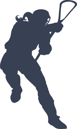 Girl Lacrosse In Ready Position Sticker