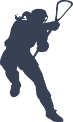 Girl Lacrosse In Ready Position Sticker