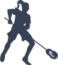 Girl Lacrosse Player Running Sticker