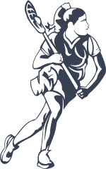 Girl Lacrosse Player Sticker