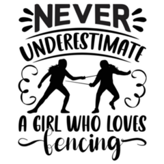 Girl Loves Fencing Sticker