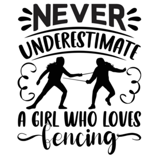 Girl Loves Fencing Sticker