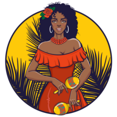 Girl Playing Maracas Sticker