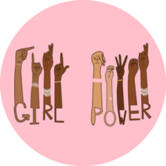 Girl Power American Sign Language Sticker