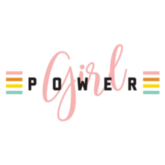 Girl Power Colorful Stripe Sticker