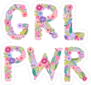Girl Power Flower Letter Sticker