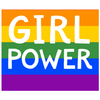Girl Power Gay Pride Flag Sticker