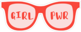 Girl Power Glasses Sticker